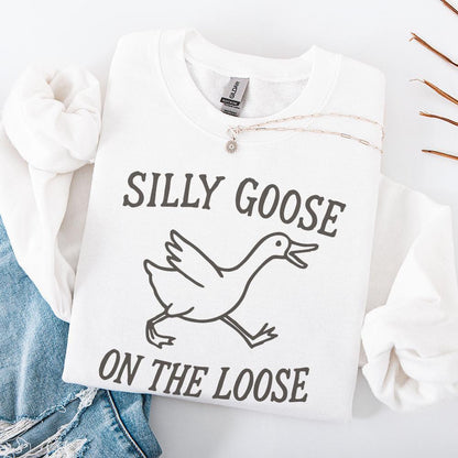 Silly Goose Club png, Goose on the Loose - 300 DPI Design for T-Shirt
