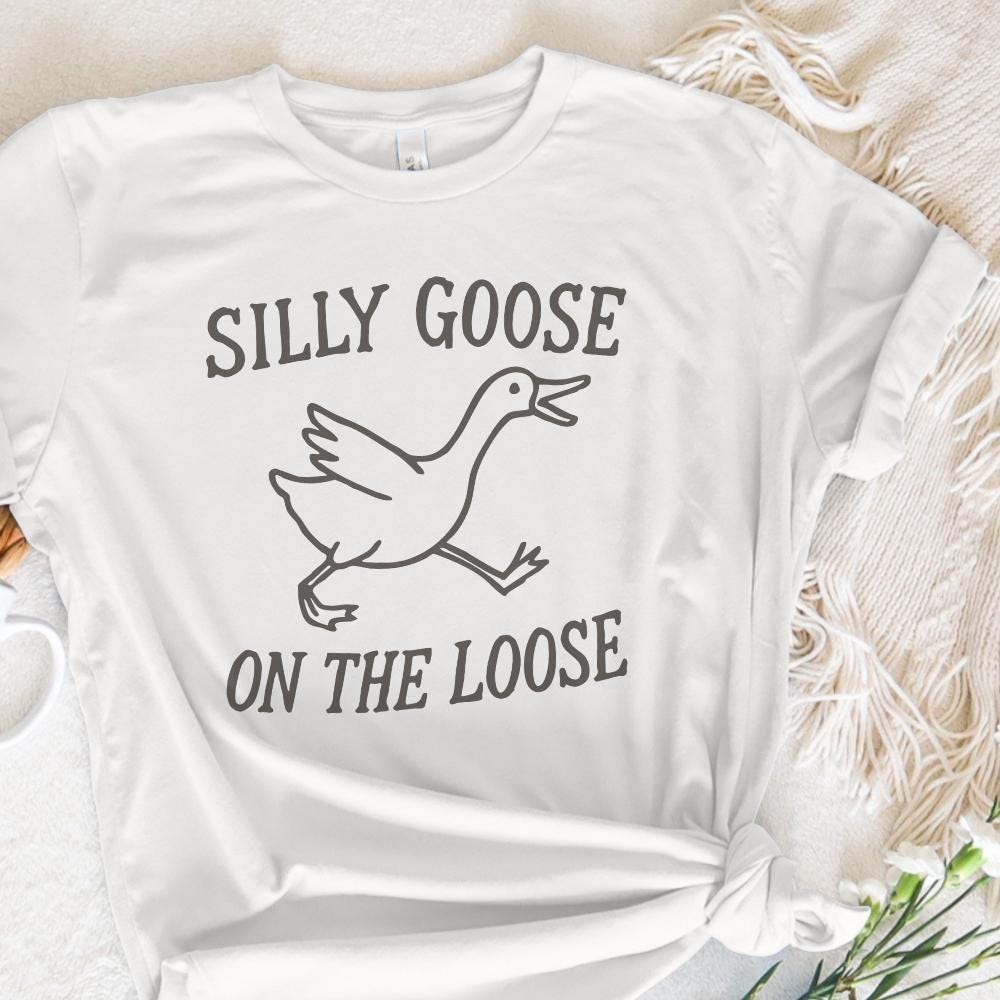 Silly Goose Club png, Goose on the Loose - 300 DPI Design for T-Shirt