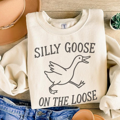Silly Goose Club png, Goose on the Loose - 300 DPI Design for T-Shirt