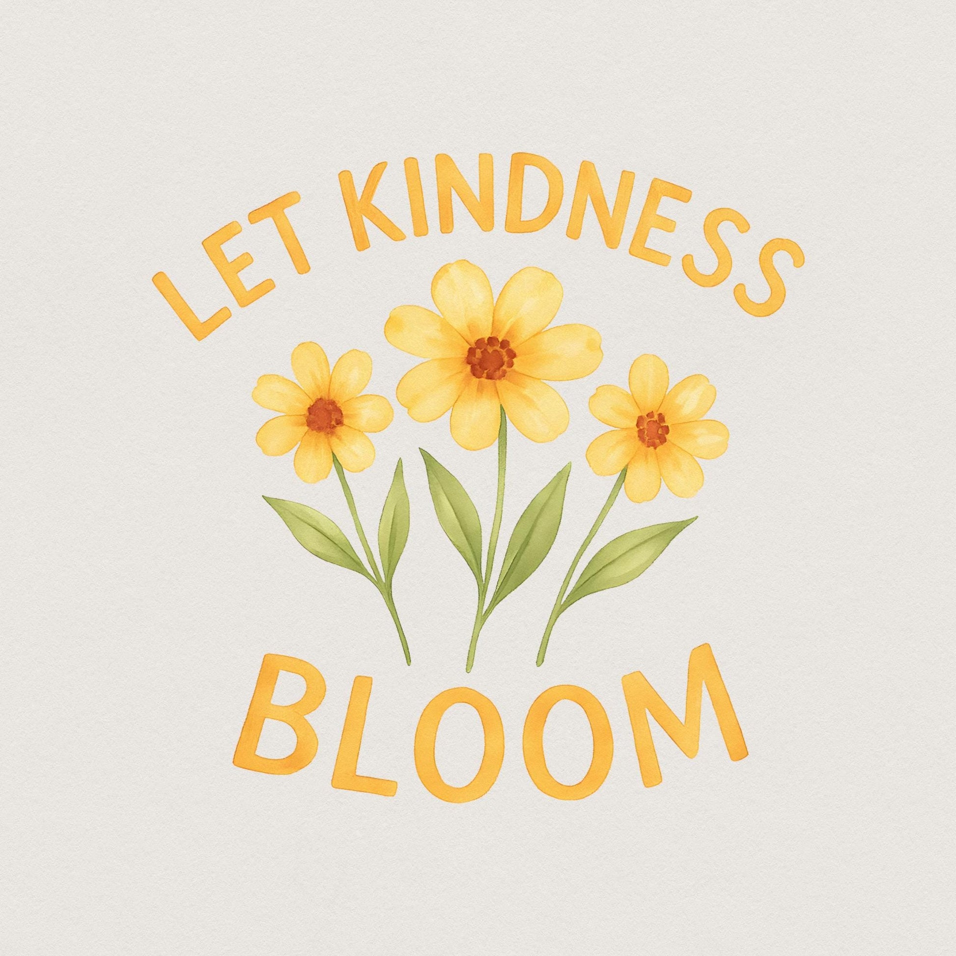 Let Kindness Bloom Flower PNG Retro Flower Boho Flower PNG Floral Boho