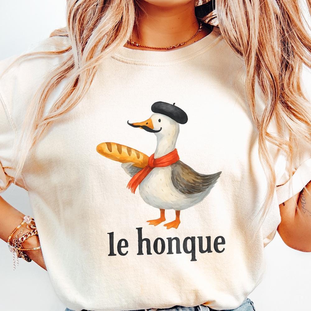 Le Honque French Goose Png, Funny Goose Png - 300 DPI Design for T-Shirt