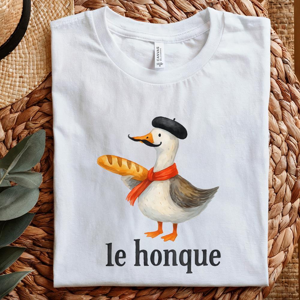 Le Honque French Goose Png, Funny Goose Png - 300 DPI Design for T-Shirt