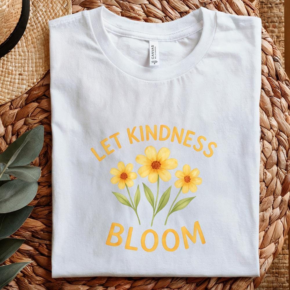 Let Kindness Bloom Flower PNG Retro Flower Boho Flower PNG Floral Boho