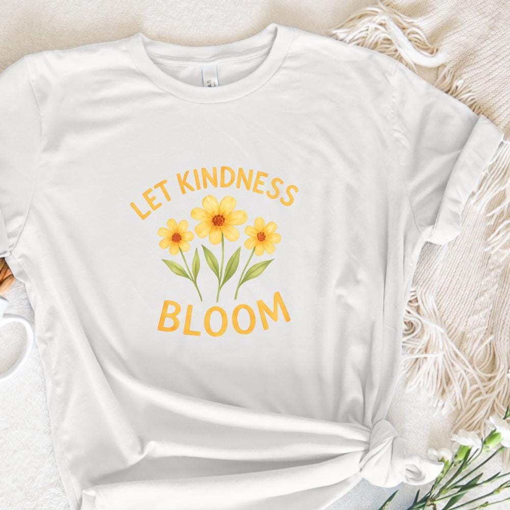 Let Kindness Bloom Flower PNG Retro Flower Boho Flower PNG Floral Boho