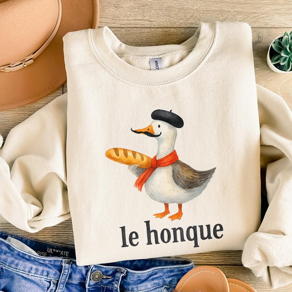 Le Honque French Goose Png, Funny Goose Png - 300 DPI Design for T-Shirt