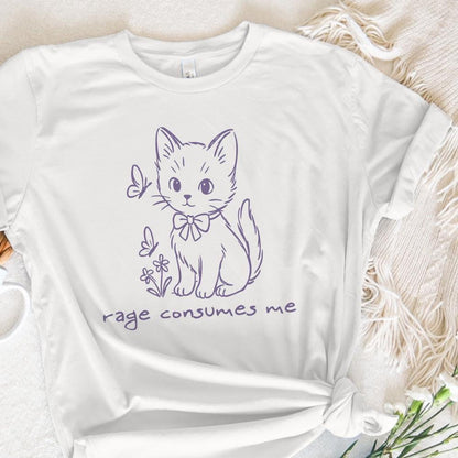 Rage Consumes Me, Funny Cat Art - 300 DPI Design for T-Shirt