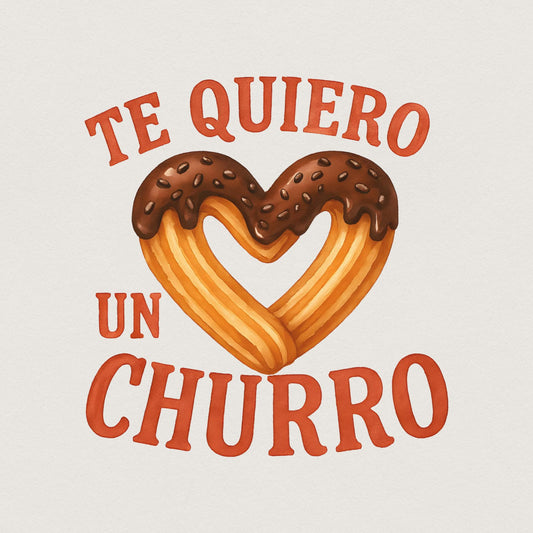 Te Quiero Un Churro, Spanish Valentine PNG - 300 DPI Design for T-Shirt