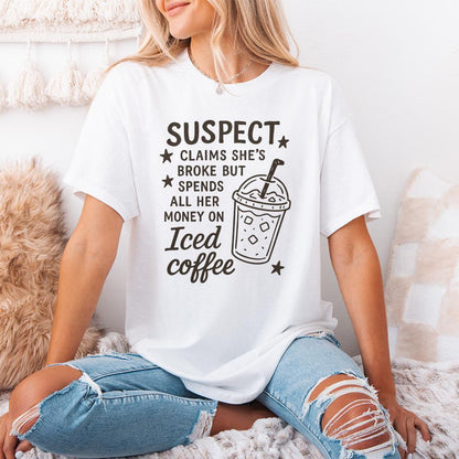 Suspect Iced Coffee PNG, Trending PNG - 300 DPI Design for T-Shirt