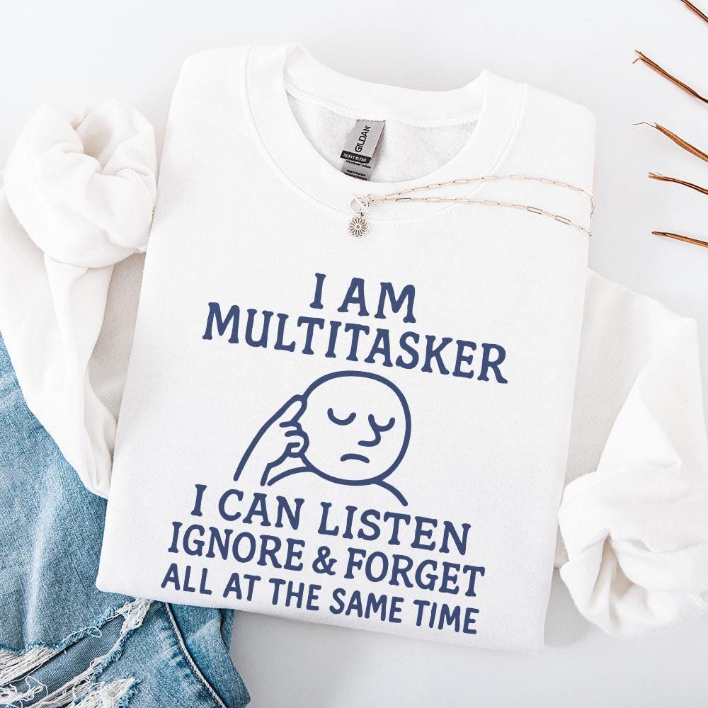 Multitasker Humor Png, Sublimation Design - 300 DPI Design for T-Shirt