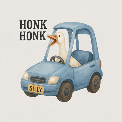 Funny Silly Goose PNG File, Goose with Knife Design - 300 DPI Design for
