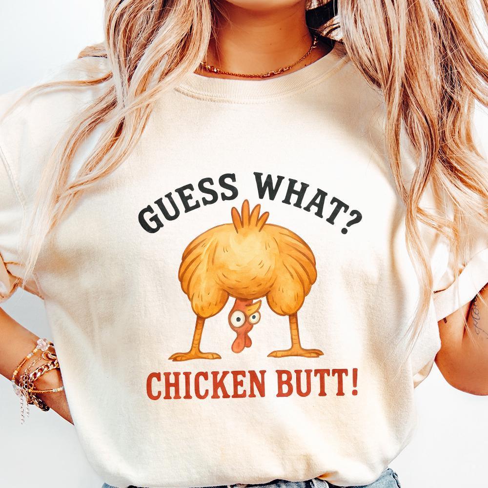 Funny Chicken Butt! PNG, Humorous Animal Art - 300 DPI Design for T-Shirt