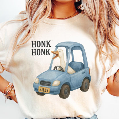 Funny Silly Goose PNG File, Goose with Knife Design - 300 DPI Design for