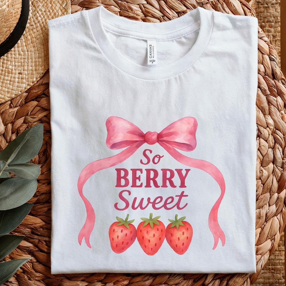 So Berry Sweet PNG, Strawberries PNG - 300 DPI Design for T-Shirt