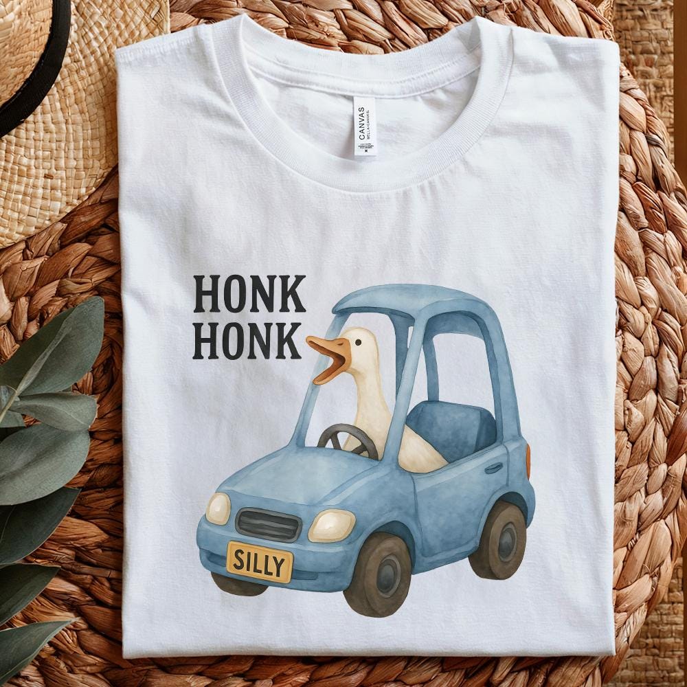 Funny Silly Goose PNG File, Goose with Knife Design - 300 DPI Design for