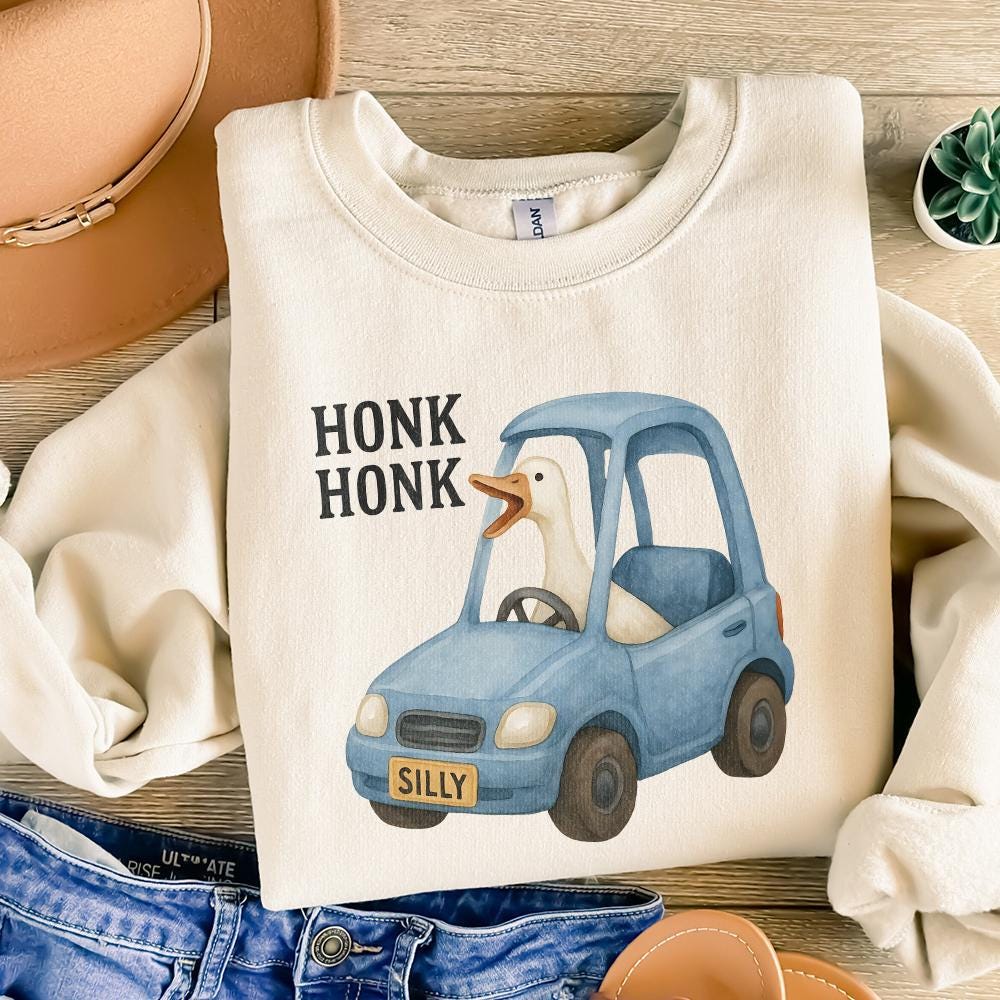 Funny Silly Goose PNG File, Goose with Knife Design - 300 DPI Design for