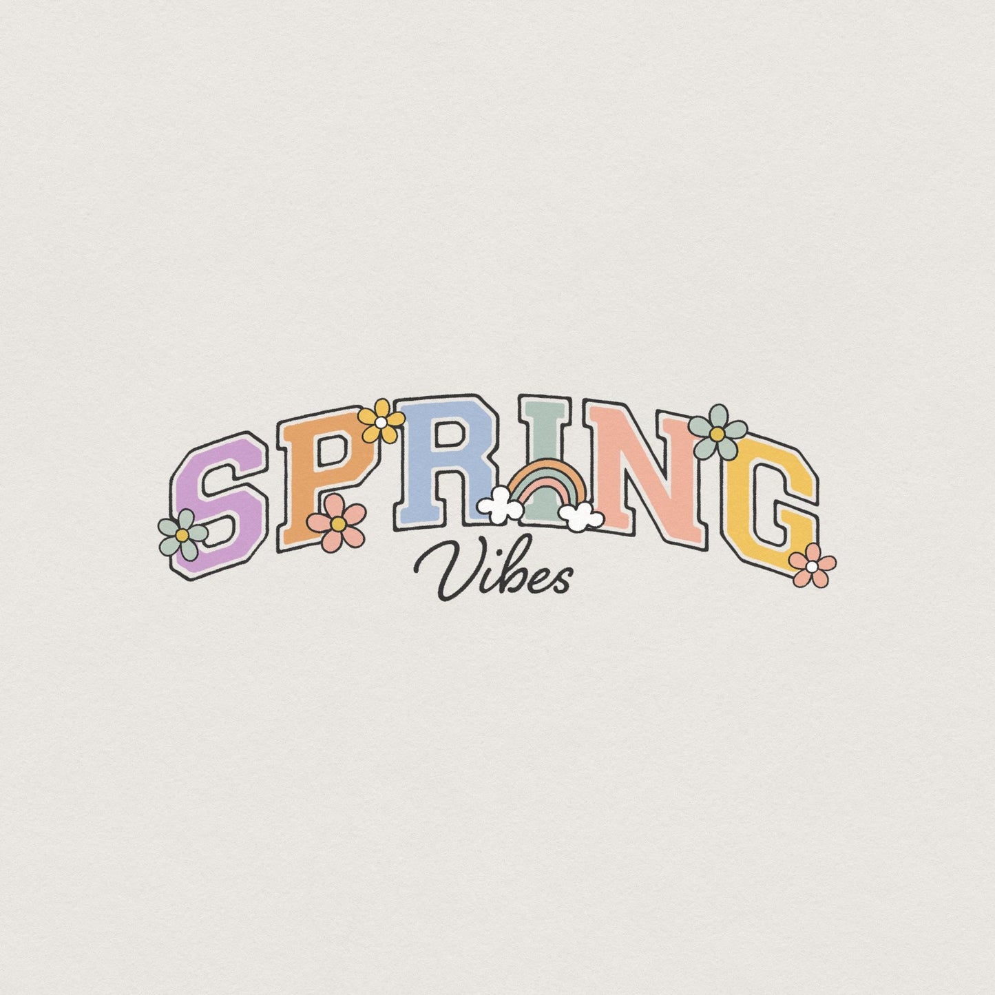 Spring Vibes PNG, Spring Flowers PNG - 300 DPI Design for T-Shirt