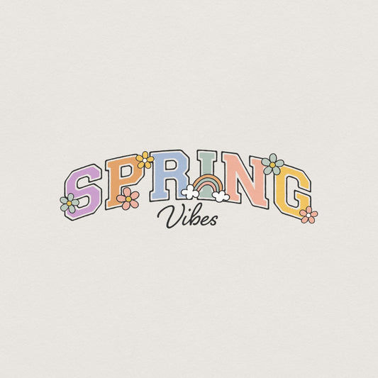 Spring Vibes PNG, Spring Flowers PNG - 300 DPI Design for T-Shirt