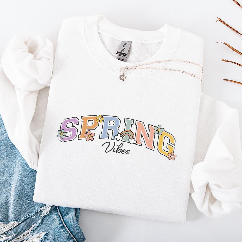 Spring Vibes PNG, Spring Flowers PNG - 300 DPI Design for T-Shirt