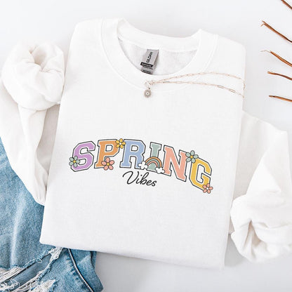 Spring Vibes PNG, Spring Flowers PNG - 300 DPI Design for T-Shirt