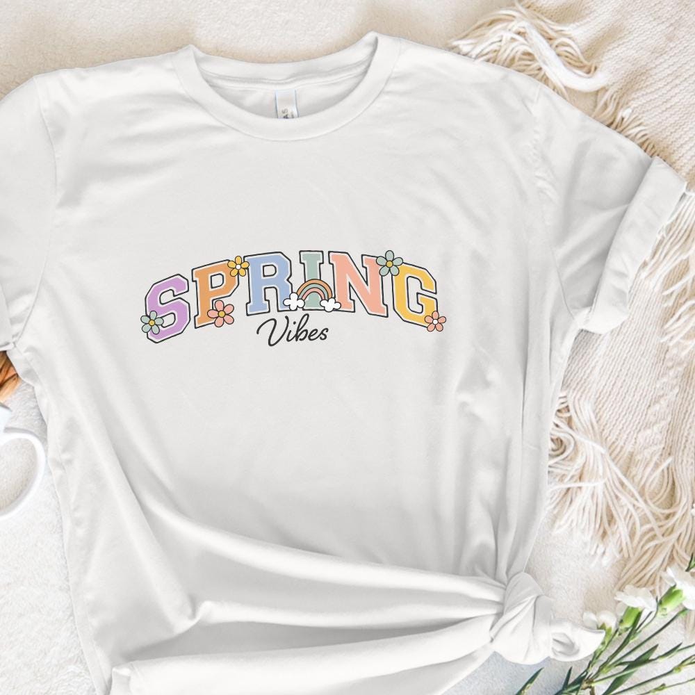 Spring Vibes PNG, Spring Flowers PNG - 300 DPI Design for T-Shirt