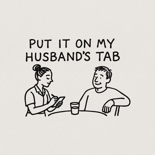 Put It On My Husband's Tab PNG, Funny Wife png - 300 DPI Design for T-Shirt