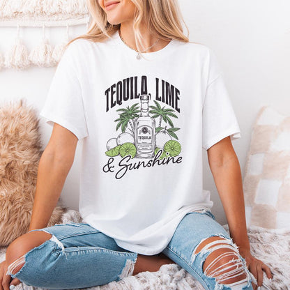 Tequila Lime & Sunshine PNG, Sublimation Designs - 300 DPI Design for