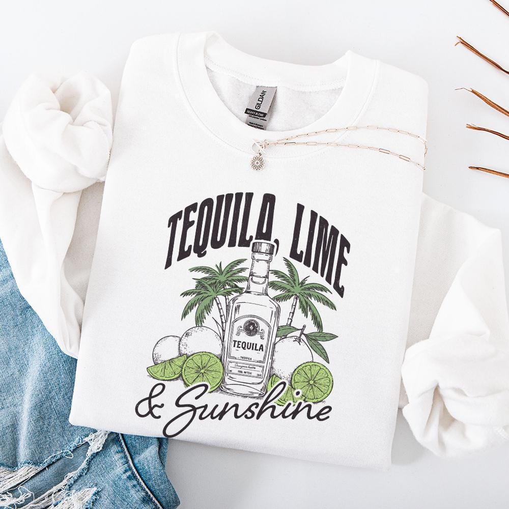 Tequila Lime & Sunshine PNG, Sublimation Designs - 300 DPI Design for