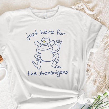 Just Here For Shenanigans, Funny Frog & Toad PNG - 300 DPI Design for