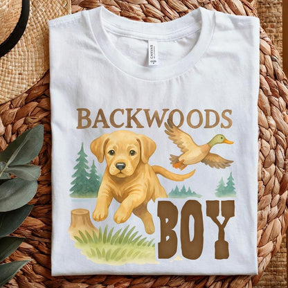 Backwoods png, brown Labrador hunting dog png - 300 DPI Design for T-Shirt