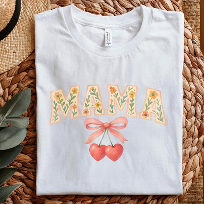 Cherry Bow Coquette Mama PNG, Mom Coquette Png - 300 DPI Design for T-Shirt