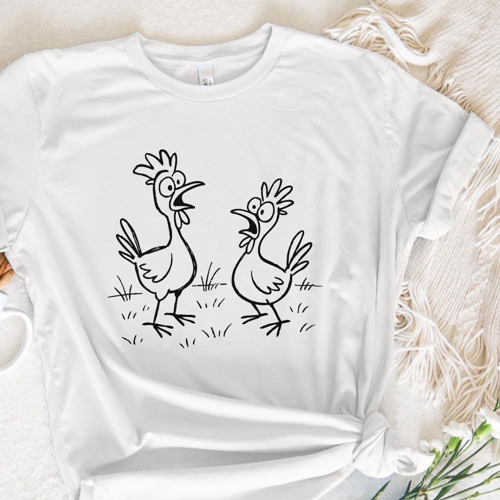 Funny Cartoon Chickens PNG, Whimsical Chicken Clipart - 300 DPI Design