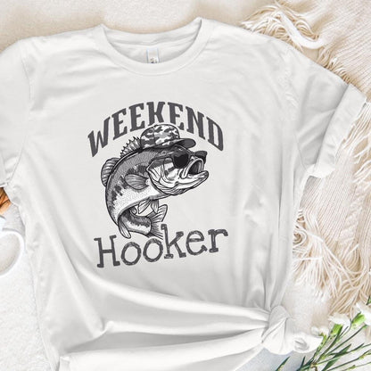 Camo Cap Weekend Hooker PNG, Colorful Fishing - 300 DPI Design for T-Shirt