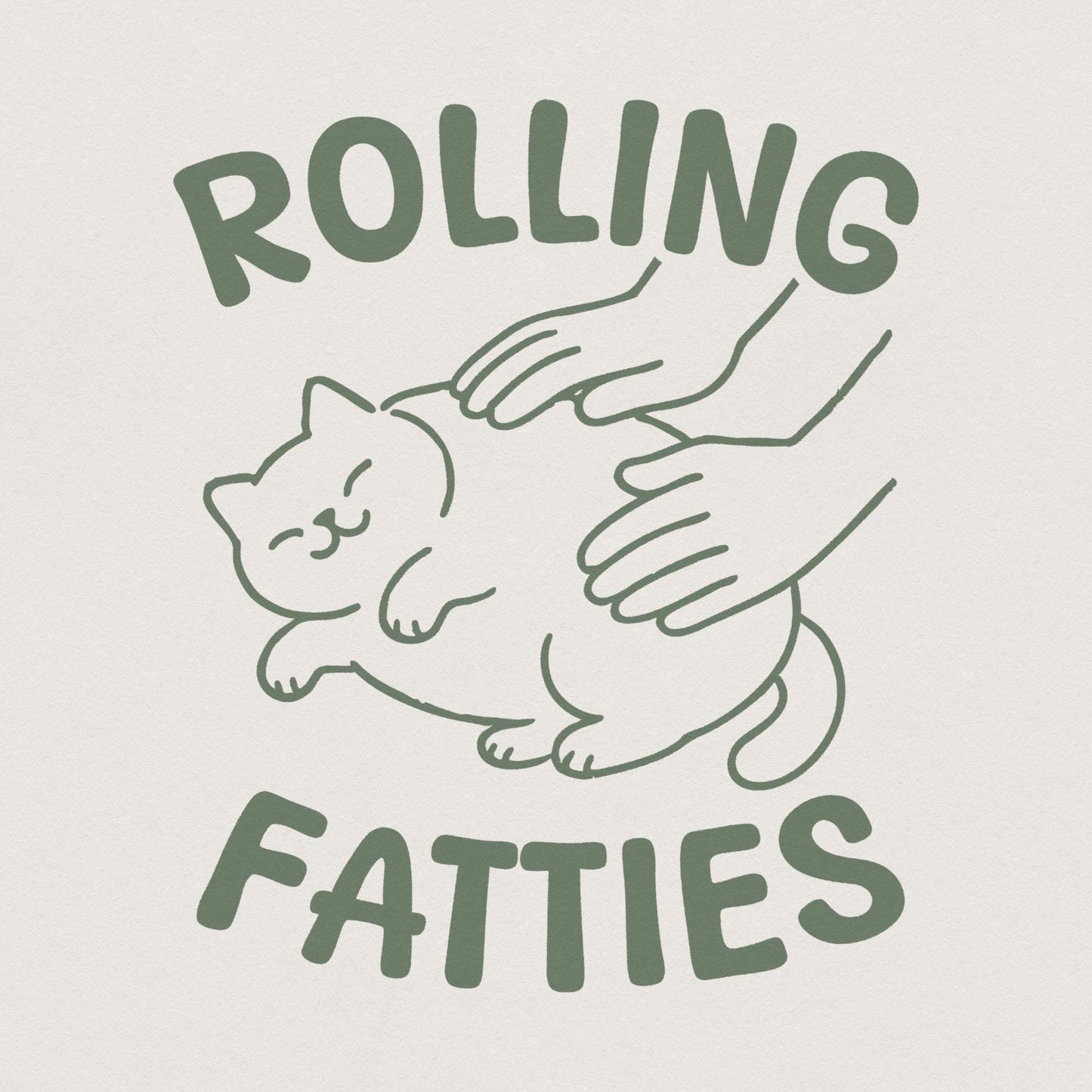 Rolling Fatties Cat PNG, Funny Cat Meme Png - 300 DPI Design for T-Shirt