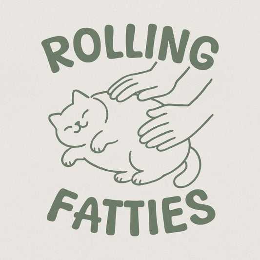 Rolling Fatties Cat PNG, Funny Cat Meme Png - 300 DPI Design for T-Shirt