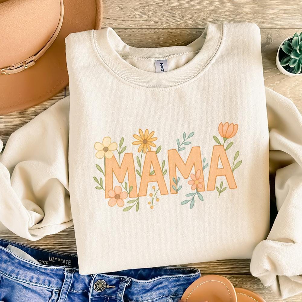 Floral Mama PNG, Mothers Day png - 300 DPI Design for T-Shirt