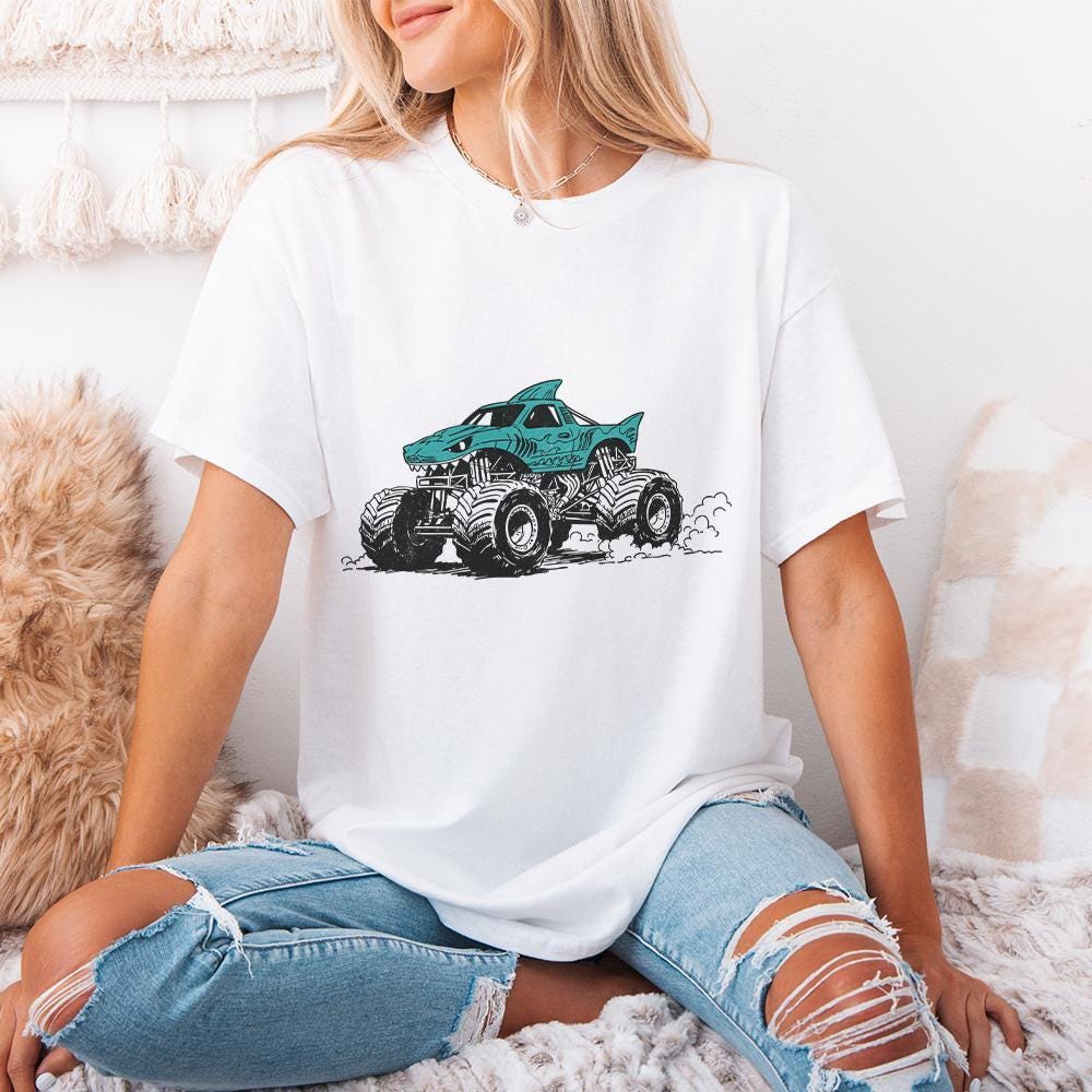 Monster Truck PNG, Unique Truck Art - 300 DPI Design for T-Shirt