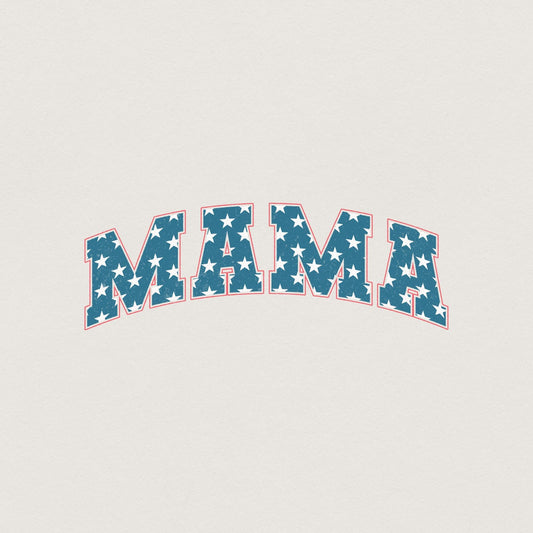 Mama Distressed PNG, Patriotic Independence Day 4th of July USA Design -