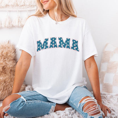 Mama Distressed PNG, Patriotic Independence Day 4th of July USA Design -