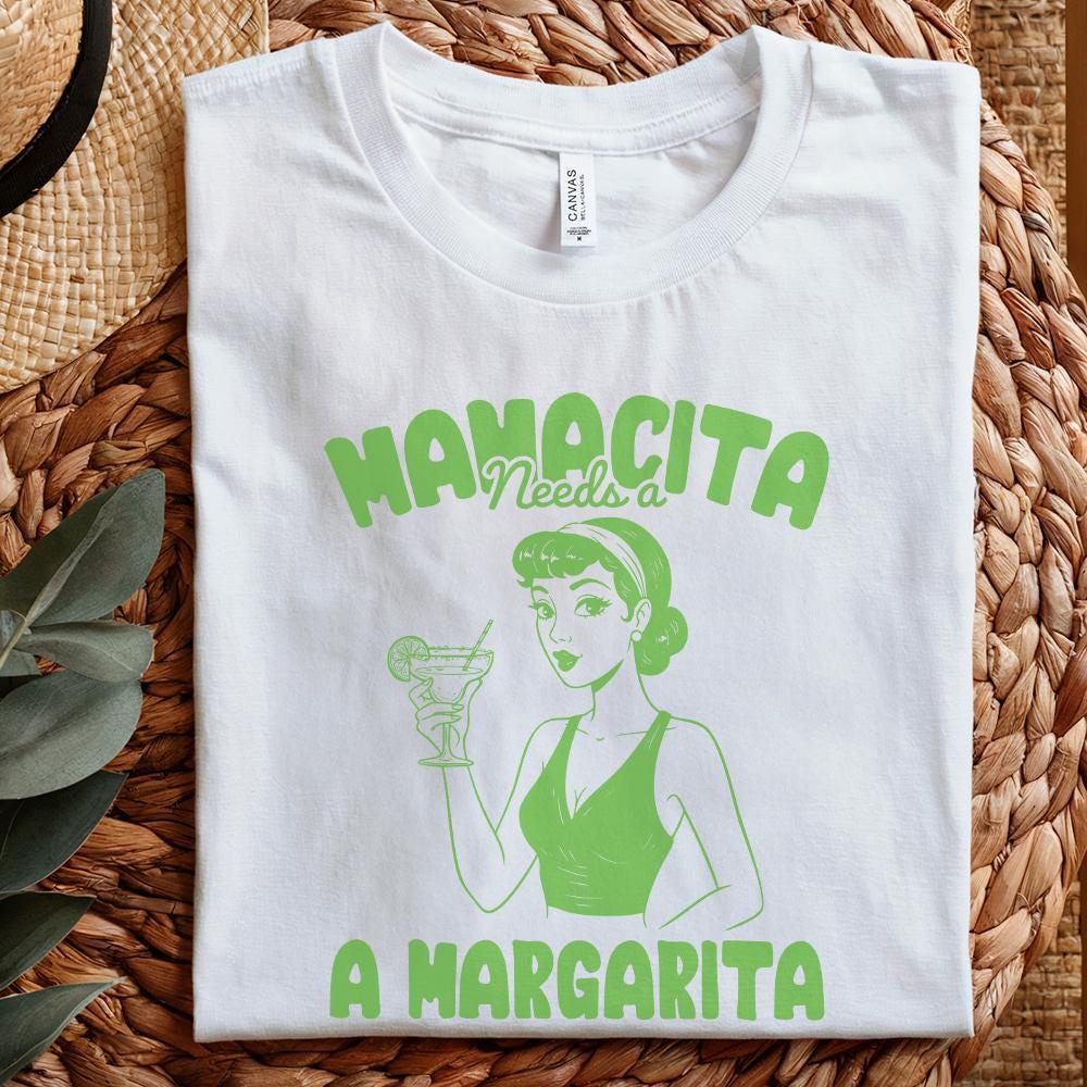 Mamacita Needs A Margarita PNG, Retro Graphic - 300 DPI Design for T-Shirt