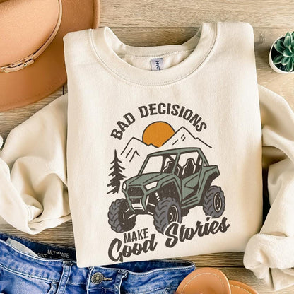 Off-Road Adventure PNG, Bad Decisions Make Good Stories - 300 DPI Design