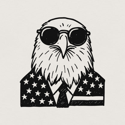 Patriotic 4th of July PNG, American Eagle Vintage Design - 300 DPI Design