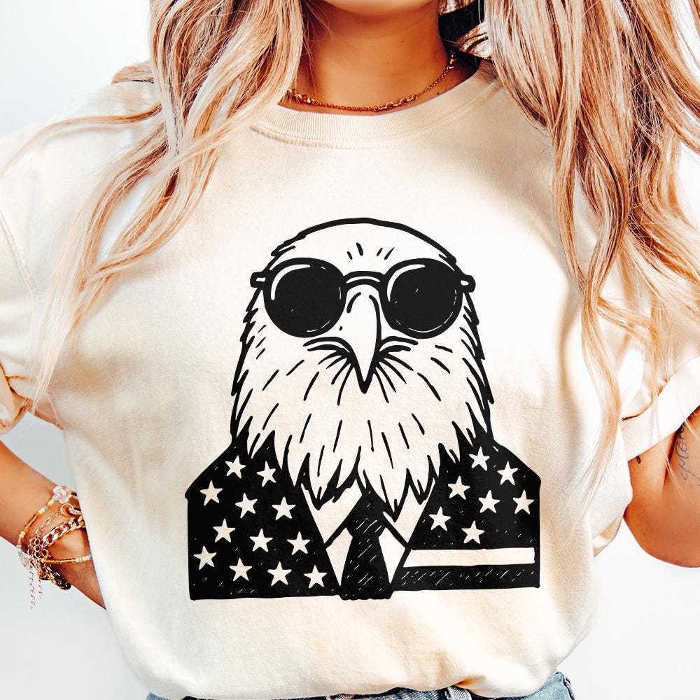 Patriotic 4th of July PNG, American Eagle Vintage Design - 300 DPI Design