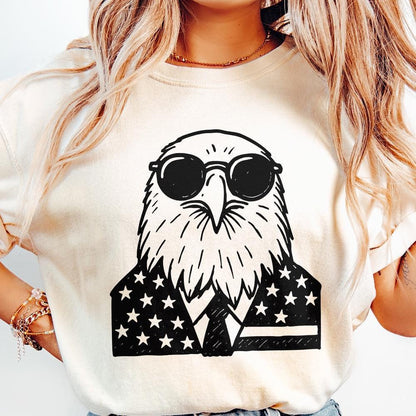 Patriotic 4th of July PNG, American Eagle Vintage Design - 300 DPI Design