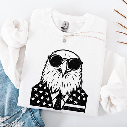 Patriotic 4th of July PNG, American Eagle Vintage Design - 300 DPI Design