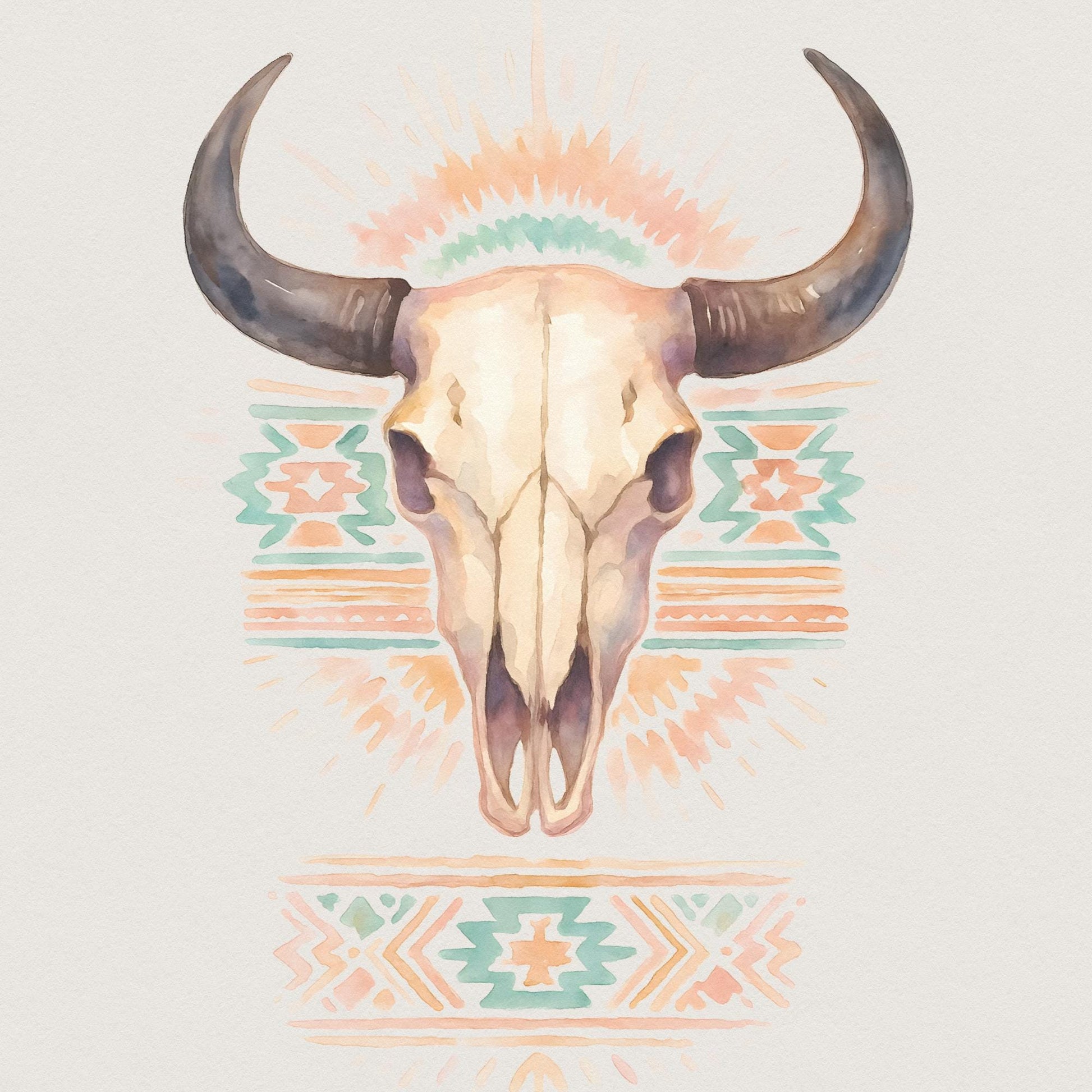 Cow Skull PNG, Western PNG - 300 DPI Design for T-Shirt