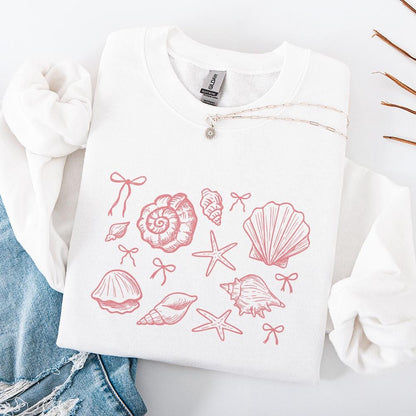 Coquette Seashell PNG, Beach Png - 300 DPI Design for T-Shirt