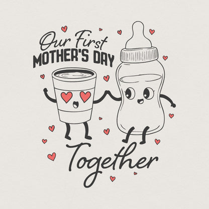 Our First Mothers Day Together PNG, Matching Mom and Baby - 300 DPI