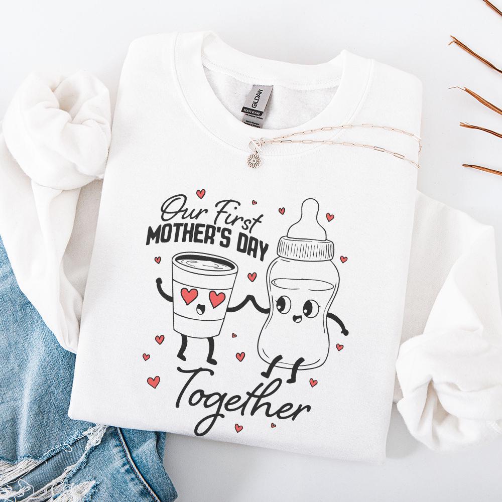 Our First Mothers Day Together PNG, Matching Mom and Baby - 300 DPI