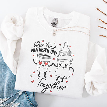 Our First Mothers Day Together PNG, Matching Mom and Baby - 300 DPI