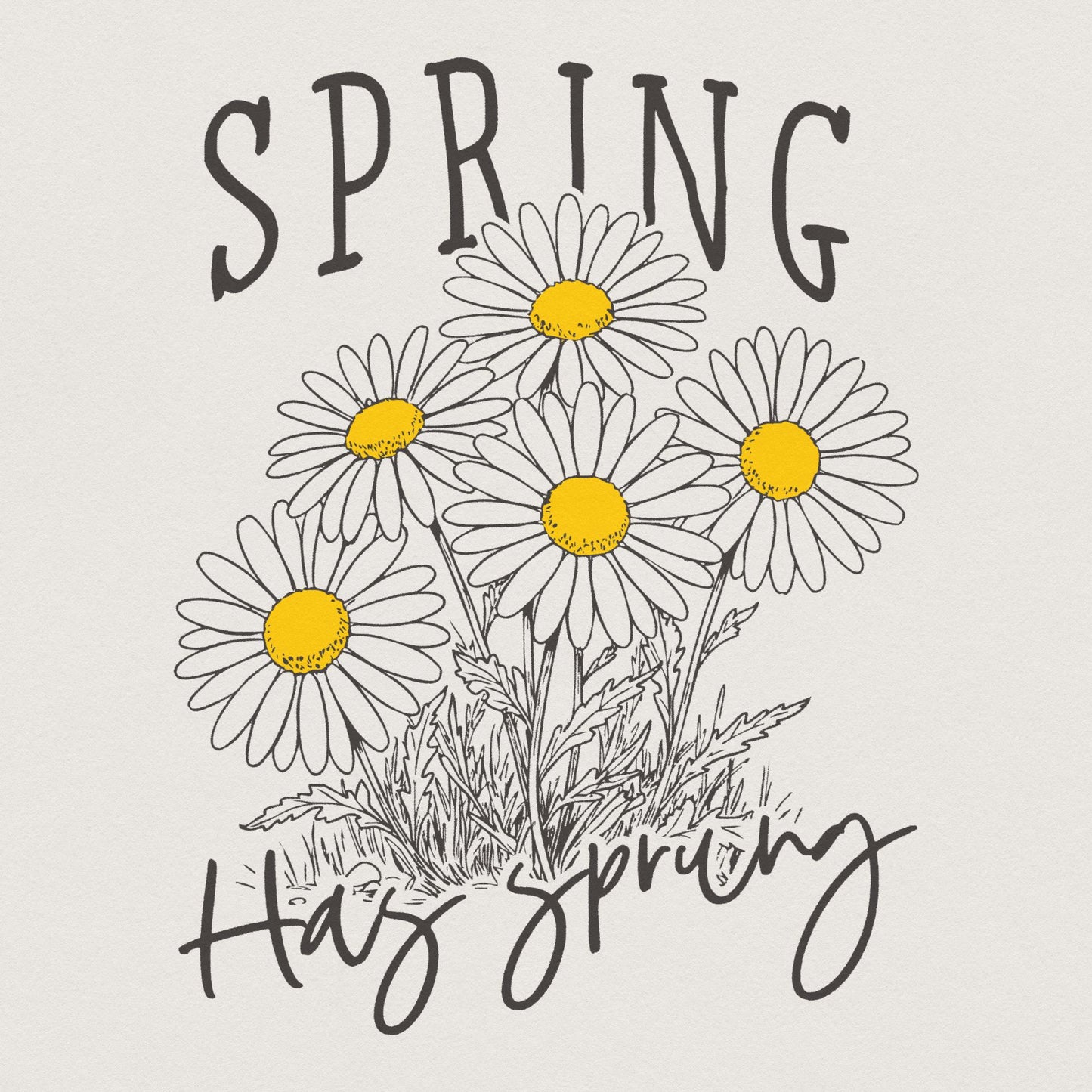 Spring Has Sprung PNG, Digital Download - 300 DPI Design for T-Shirt